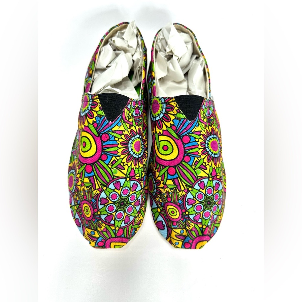 Pera Boho Mandala Floral Slip On Loafers 8